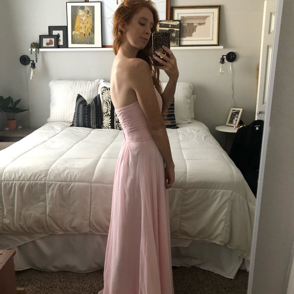 Pink floor length dress - Picture 3 of 8